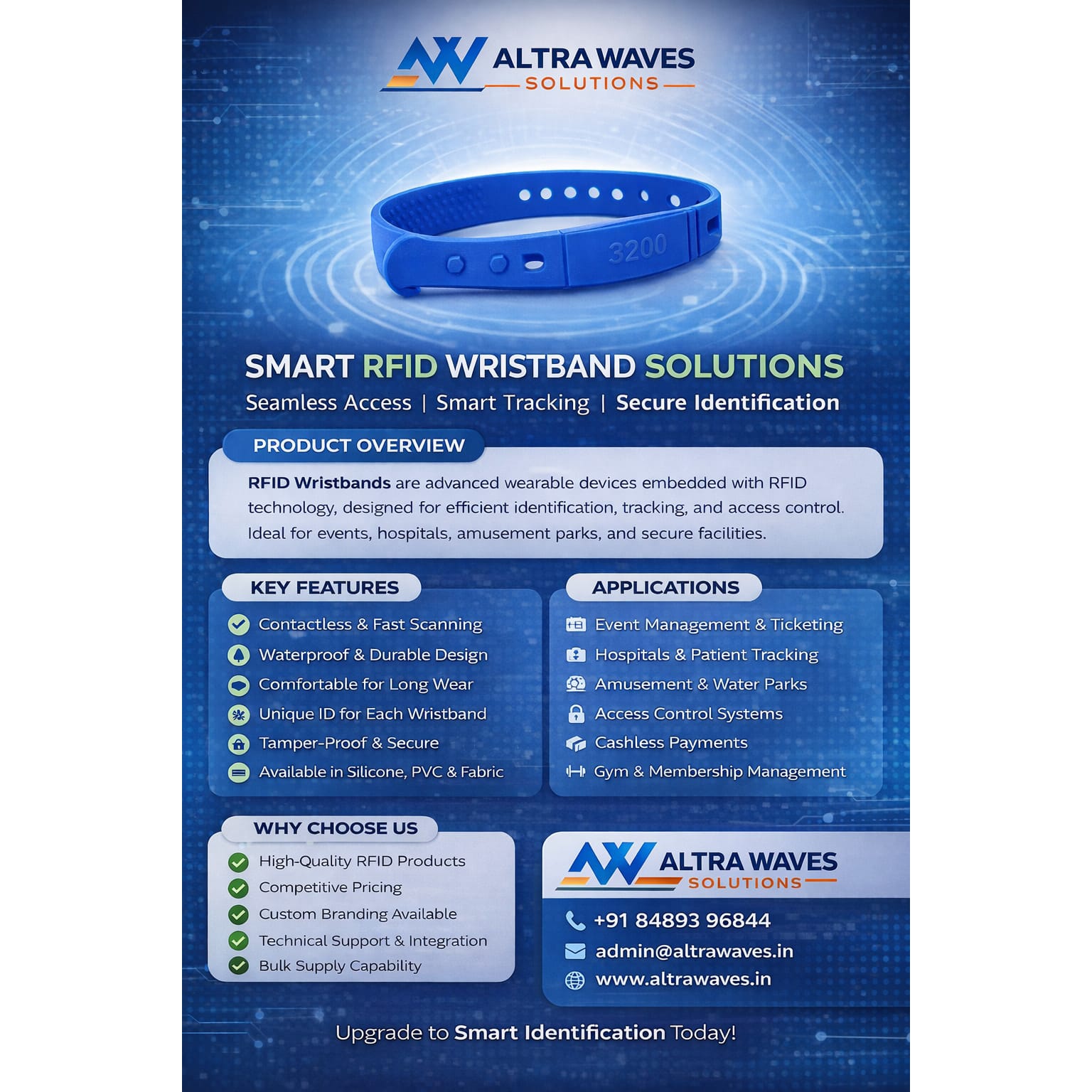 RFID wristband tag used for event access control and cashless payment system